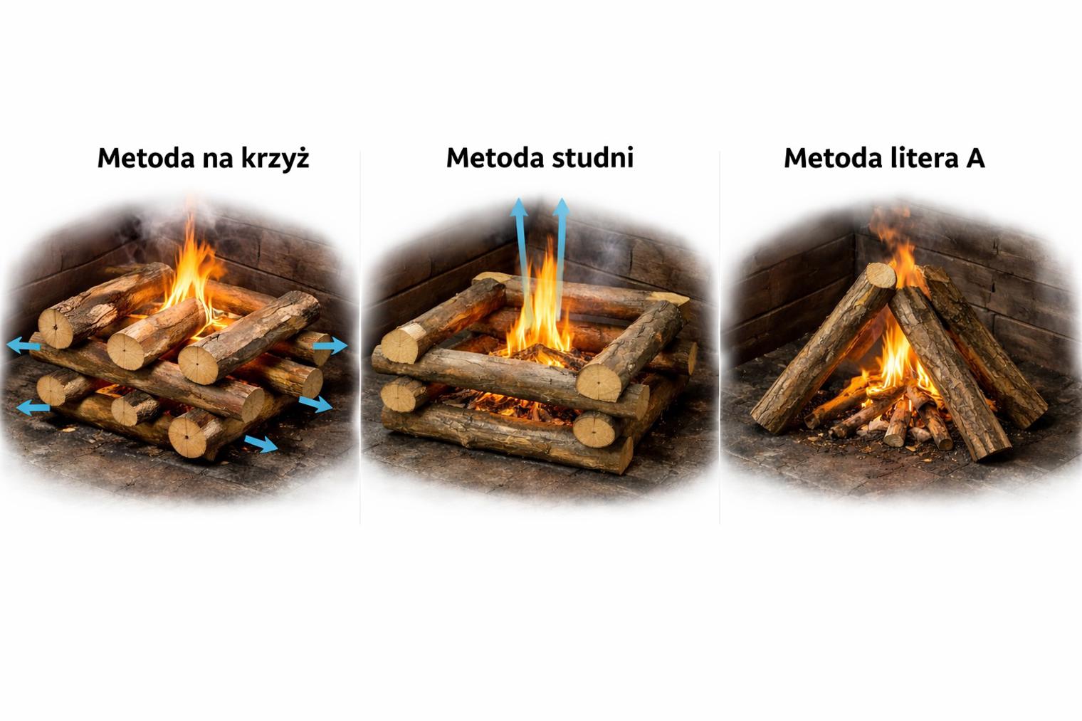 metody ukladania drewna